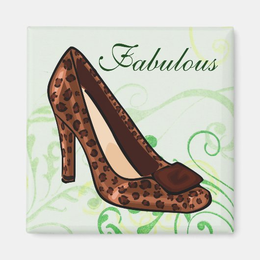 Leopard Print Shoe Magnet (Vorne)