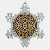 Leopard Print Snowflake Ornament (Vorderseite)