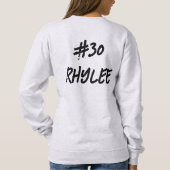 Leopard Print Soccer Mama, Athlete Name und # Sweatshirt (Rückseite)