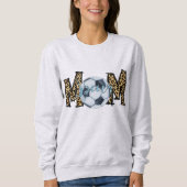 Leopard Print Soccer Mama, Athlete Name und # Sweatshirt (Vorderseite)