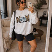 Leopard Print Soccer Mama, Athlete Name und # Sweatshirt