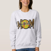 Leopard Print Softball Mama, Athlete Name und # Sweatshirt (Vorderseite)