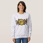Leopard Print Softball Mama, Athlete Name und # Sweatshirt (Vorne ganz)