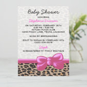Leopard Print, Spots, Brown Leopard, Baby Shower Einladung (Stehend Vorderseite)