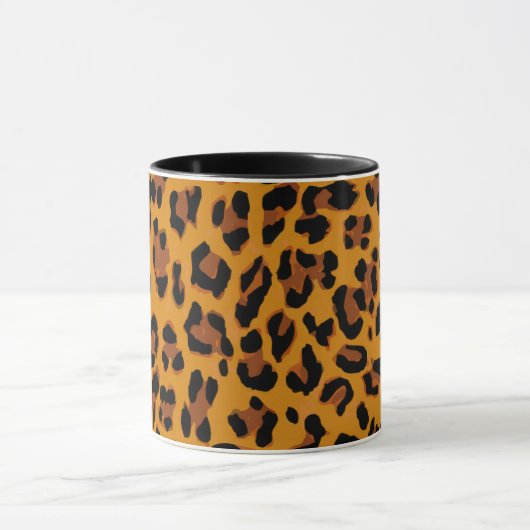 Leopard Print Spots Pattern Tasse (Zentrum)