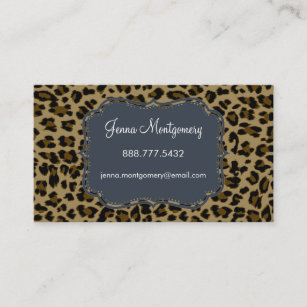 Leopard Print Standard Size Business Card Visitenkarte