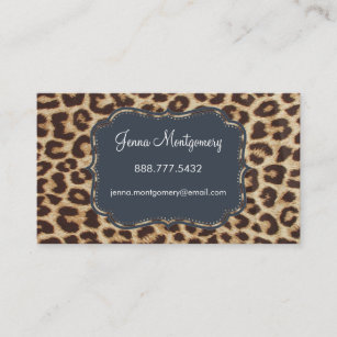 Leopard Print Standard Size Business Card Visitenkarte