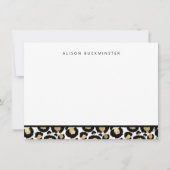Leopard Print Stationery Mitteilungskarten (Vorderseite)