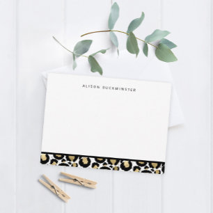 Leopard Print Stationery Mitteilungskarten