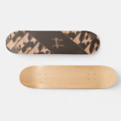 Leopard Print Striping Personalisiert Monogram Nam Skateboard (Horizontal)