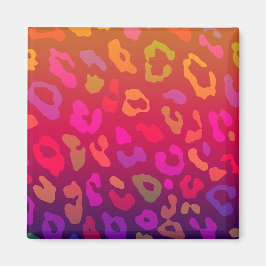 Leopard Print Summer Ombre Magnet (Vorne)