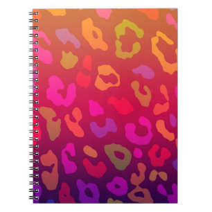 Leopard Print Summer Ombre Notizblock