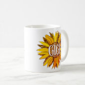 Leopard Print Sunflower GIGI Kaffeetasse (VorderseiteRechts)