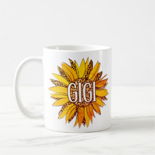 Leopard Print Sunflower GIGI Kaffeetasse