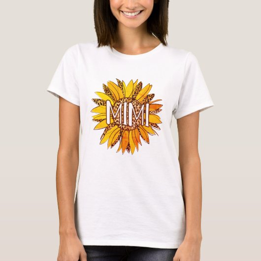Leopard Print Sunflower MIMI T-Shirt (Vorderseite)