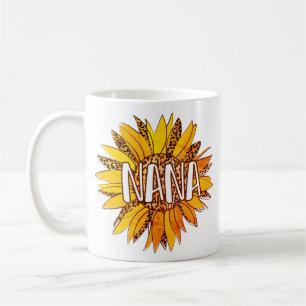 Leopard Print Sunflower NANA Kaffeetasse