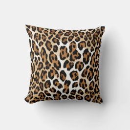 Leopard Print Tan White Kissen