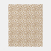 Leopard Print - Taupe Tan und White Fleecedecke (Vorderseite)