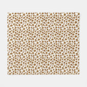 Leopard Print - Taupe Tan und White Fleecedecke (Vorderseite (Horizontal))