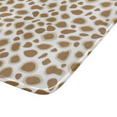 Leopard Print - Taupe Tan und White Schneidebrett (Ecke)