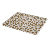 Leopard Print - Taupe Tan und White Schneidebrett (Ecke)