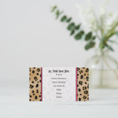 Leopard Print Teacher Fashion Business Card Visitenkarte (Stehend Vorderseite)