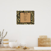 Leopard Print Teen Girl Name Wall Art Poster (Küche)