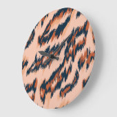 Leopard Print: Textil Nahtlos Design. Große Wanduhr (Winkel)