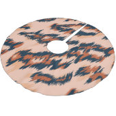 Leopard Print: Textil Nahtlos Design. Polyester Weihnachtsbaumdecke (Schrägansicht)
