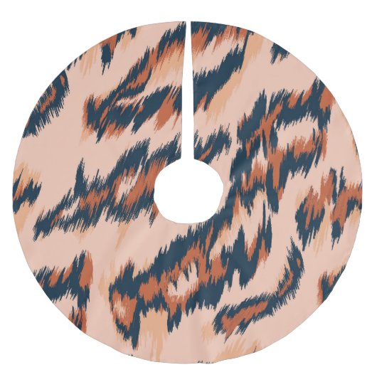 Leopard Print: Textil Nahtlos Design. Polyester Weihnachtsbaumdecke (Vorderseite)
