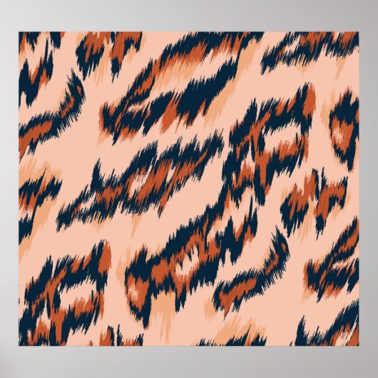 Leopard Print: Textil Nahtlos Design. Poster (Vorne)
