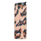 Leopard Print: Textil Nahtlos Design. Thermosbecher (Nach links gedreht)