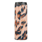 Leopard Print: Textil Nahtlos Design. Thermosbecher (Rückseite)