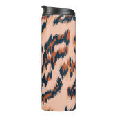 Leopard Print: Textil Nahtlos Design. Thermosbecher (Nach rechts gedreht)