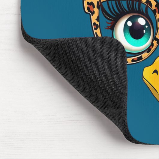 Leopard Print Thanksgiving Funny Turkey Face Gles  Mousepad (Ecke)