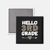 Leopard Print Third Grade Teacher Magnet (Vorderseite/Rückseite)