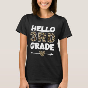Leopard Print Third Grade Teacher T-Shirt