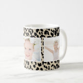 Leopard Print Three Foto Collage Kaffeetasse (VorderseiteRechts)
