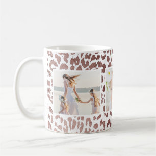 Leopard Print Three Foto Collage Kaffeetasse