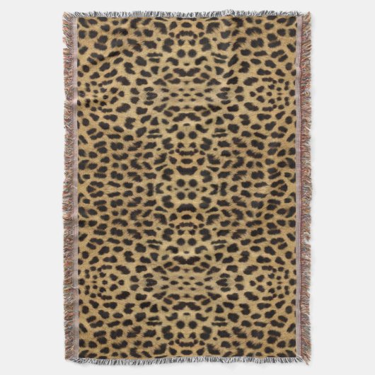 Leopard Print Throw Blanket Decke (Vorderseite Vertikal)