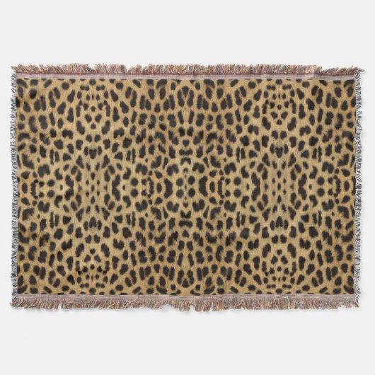 Leopard Print Throw Blanket Decke (Vorderseite)