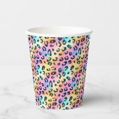 Leopard Print Tiere Geburtstag Pappbecher (Vorderseite)