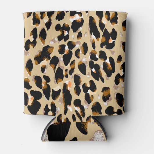 Leopard Print: Tiermustergülle Dosenkühler (Vorderseite)