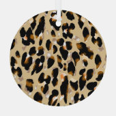 Leopard Print: Tiermustergülle Ornament Aus Glas (Rückseite)