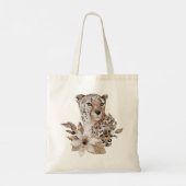 Leopard Print Tote Bag Tragetasche (Rückseite)