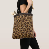 Leopard Print Tote with Custom Name Tasche (Von Nahem)