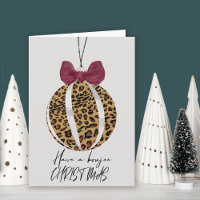 Leopard Print Tree Ornament Boujee Weihnachten