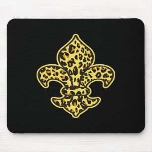 Leopard Print Trendy Fashion Animal Muster Fleur Mousepad