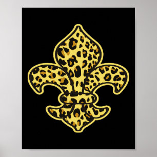 Leopard Print Trendy Fashion Animal Muster Fleur Poster