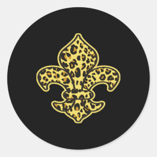 Leopard Print Trendy Fashion Animal Muster Fleur Runder Aufkleber
